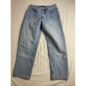 Vintage 90s Y2K Relativity Light Wash Blue Womens Size 8 Petite Denim Mom Jeans